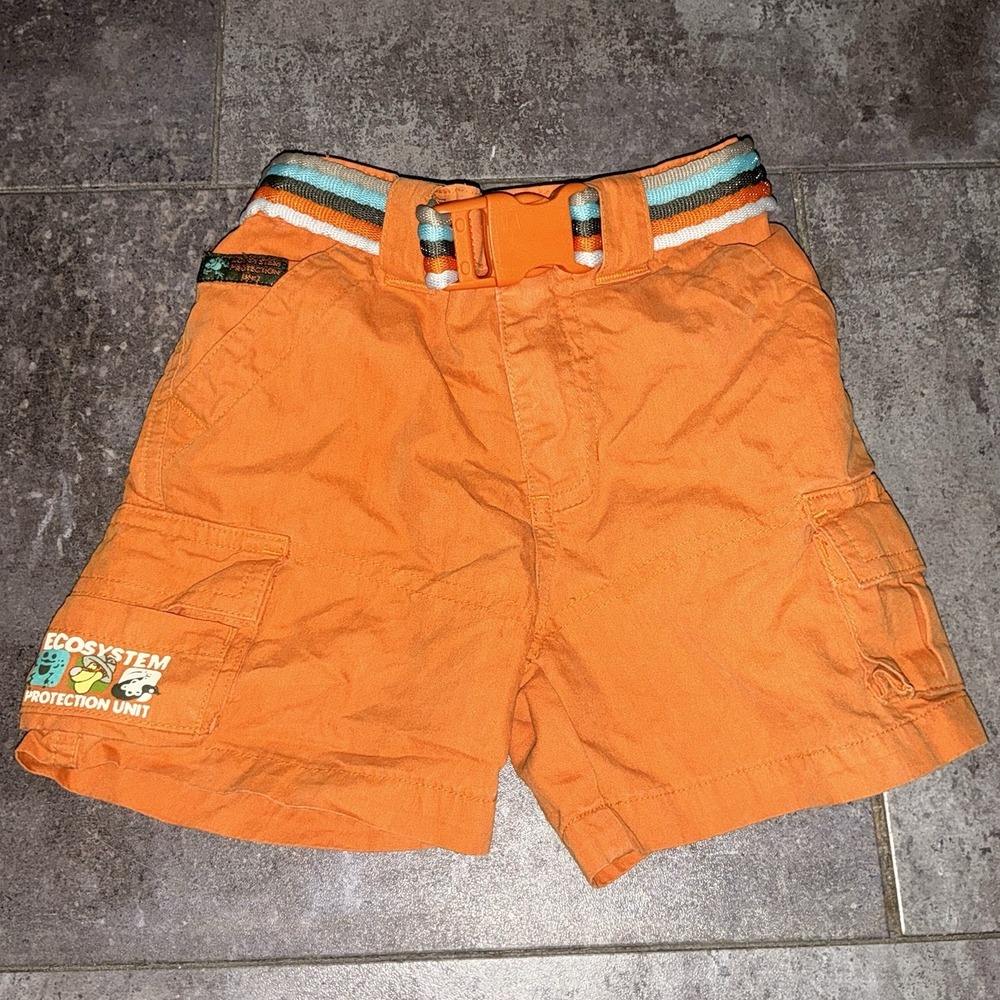 Vintage Disney Winnie The Pooh Tigger Cargo Shorts‎ Sz 12 Months Y2K Ecosystems